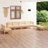 Juego de muebles de jardín 8 piezas madera maciza de