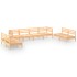 Juego de muebles de jardín 8 piezas madera maciza de