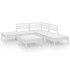 Juego de muebles de jardín 6 piezas madera maciza pino