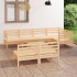 Juego de muebles de jardín 8 piezas madera maciza de