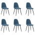Sillas de comedor 6 unidades terciopelo