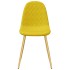 Sillas de comedor 6 uds terciopelo amarillo