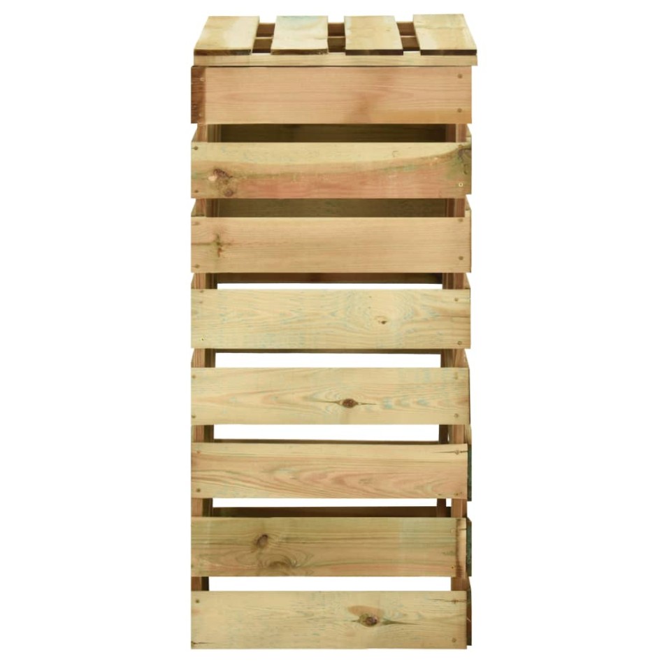 Compostadores de láminas 2 uds madera de pino 80x50x100