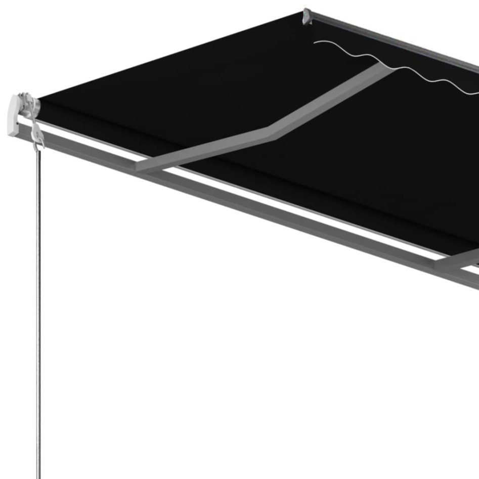 Toldo de pie retráctil manual gris antracita 350x250