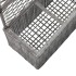 Enrejado y arriate 3 macetas ratán sintético gris 83x30x130