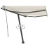 Toldo de pie retráctil manual crema 300x250
