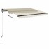 Toldo de pie retráctil manual crema 300x250