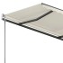 Toldo de pie retráctil manual crema 300x250