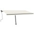 Toldo de pie retráctil manual crema 450x350