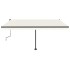 Toldo de pie retráctil manual crema 450x350