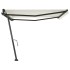Toldo de pie retráctil manual crema 450x350