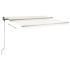 Toldo de pie retráctil manual crema 450x350