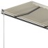 Toldo de pie retráctil manual crema 450x350
