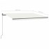 Toldo de pie retráctil manual crema 450x350