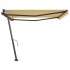 Toldo de pie retráctil manual amarillo y blanco 400x300