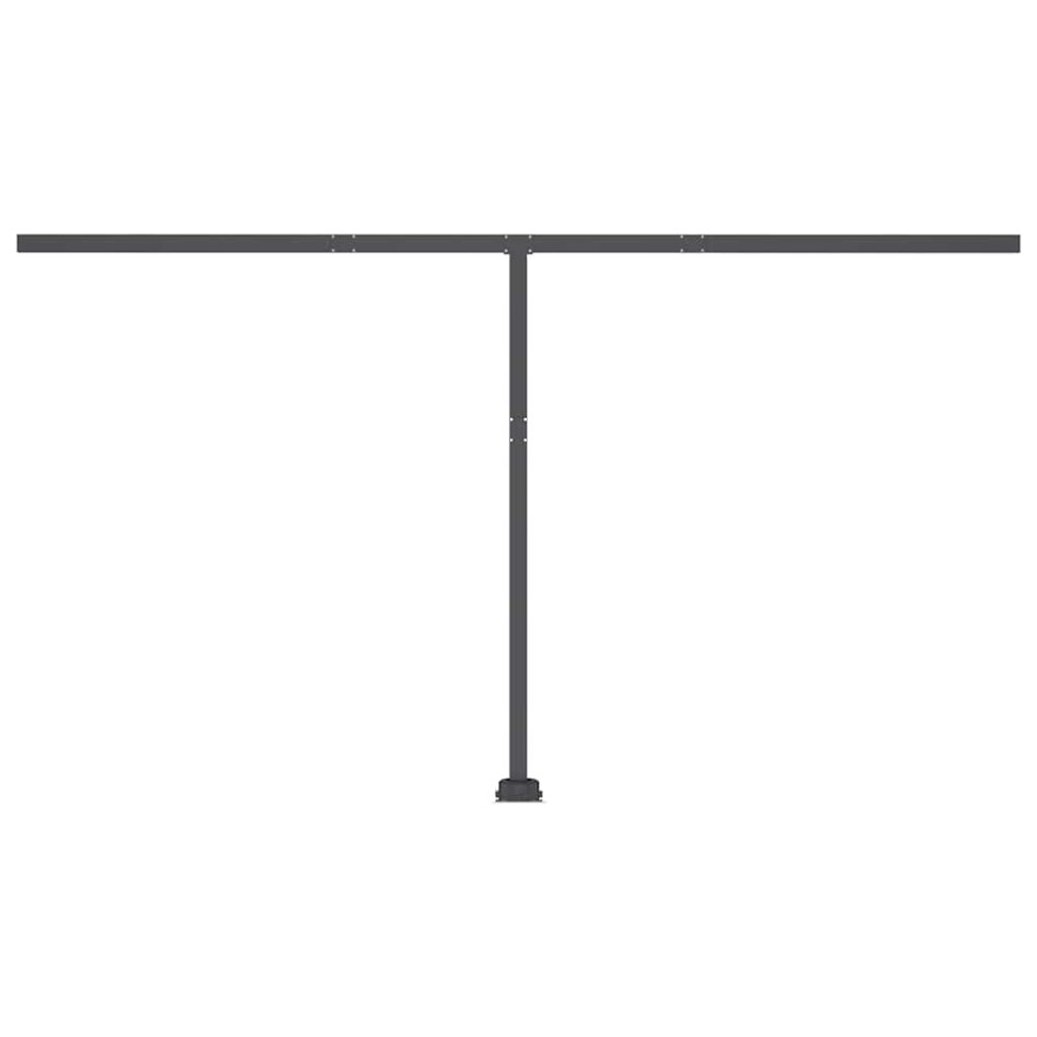 Toldo de pie retráctil manual amarillo y blanco 400x300