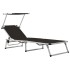 Tumbona plegable con techo aluminio y textileno