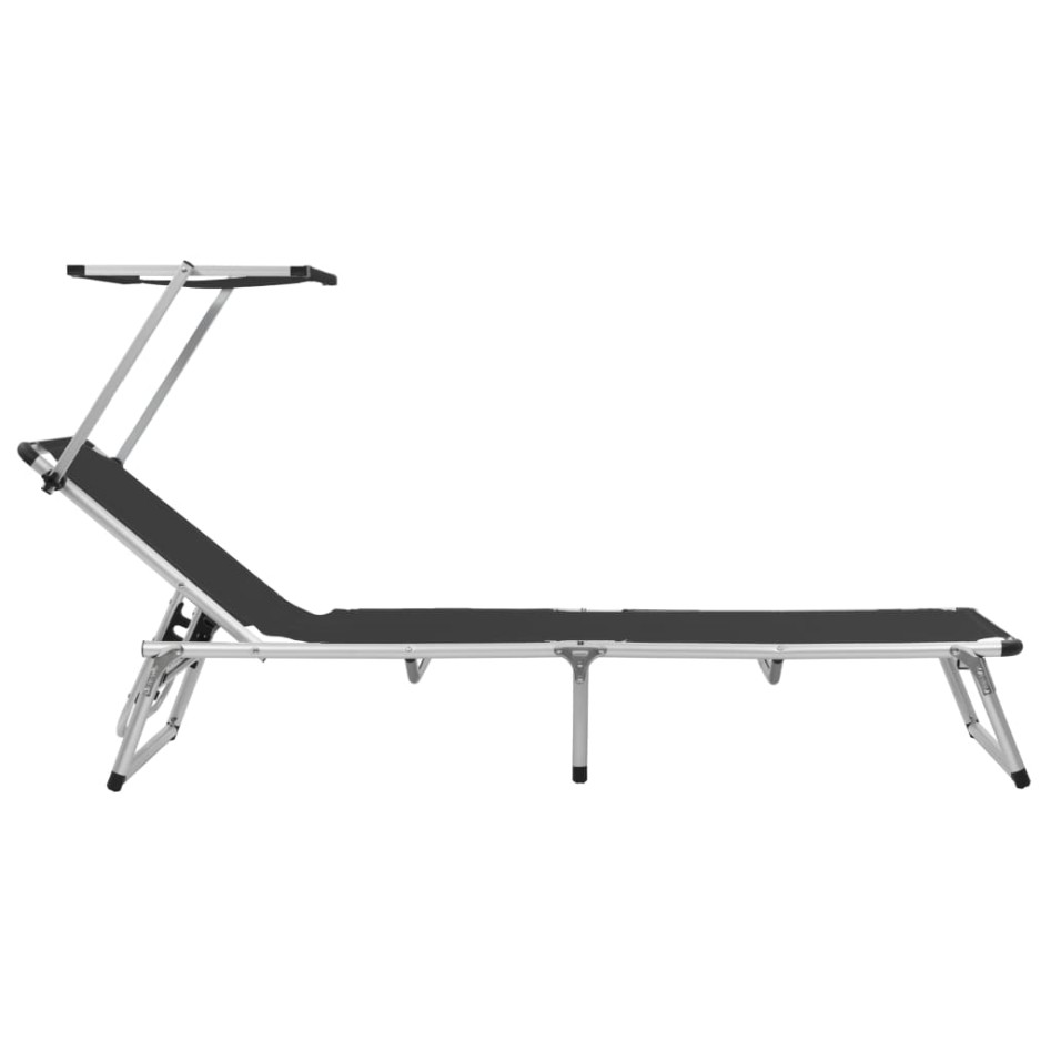 Tumbona plegable con techo aluminio y textileno
