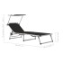 Tumbona plegable con techo aluminio y textileno