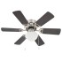 Ventilador de techo adornado con lámpara 82 cm marrón