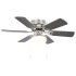 Ventilador de techo adornado con lámpara 82 cm marrón