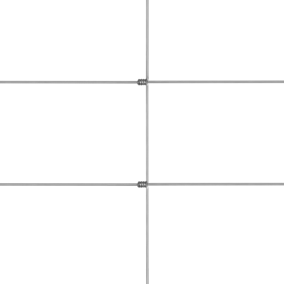 Valla de jardín de acero galvanizado plateado 50x1,6