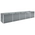 Arriate de jardín de acero galvanizado gris 400x80x77
