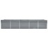 Arriate de jardín de acero galvanizado gris 400x80x77