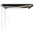 Toldo retráctil manual con luz LED gris antracita 4,5x3