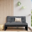 Sofá central madera maciza de pino negro 120x80 cm