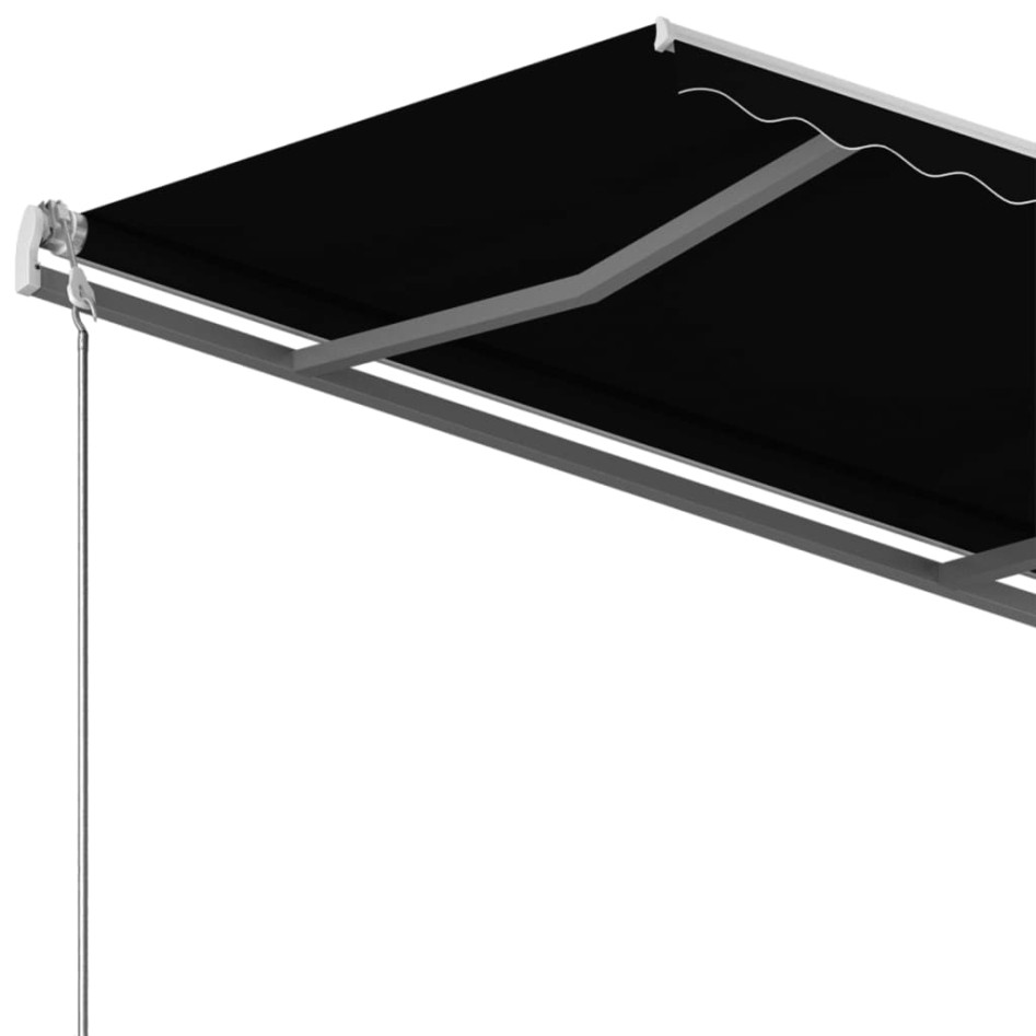 Toldo de pie retráctil manual gris antracita 450x300