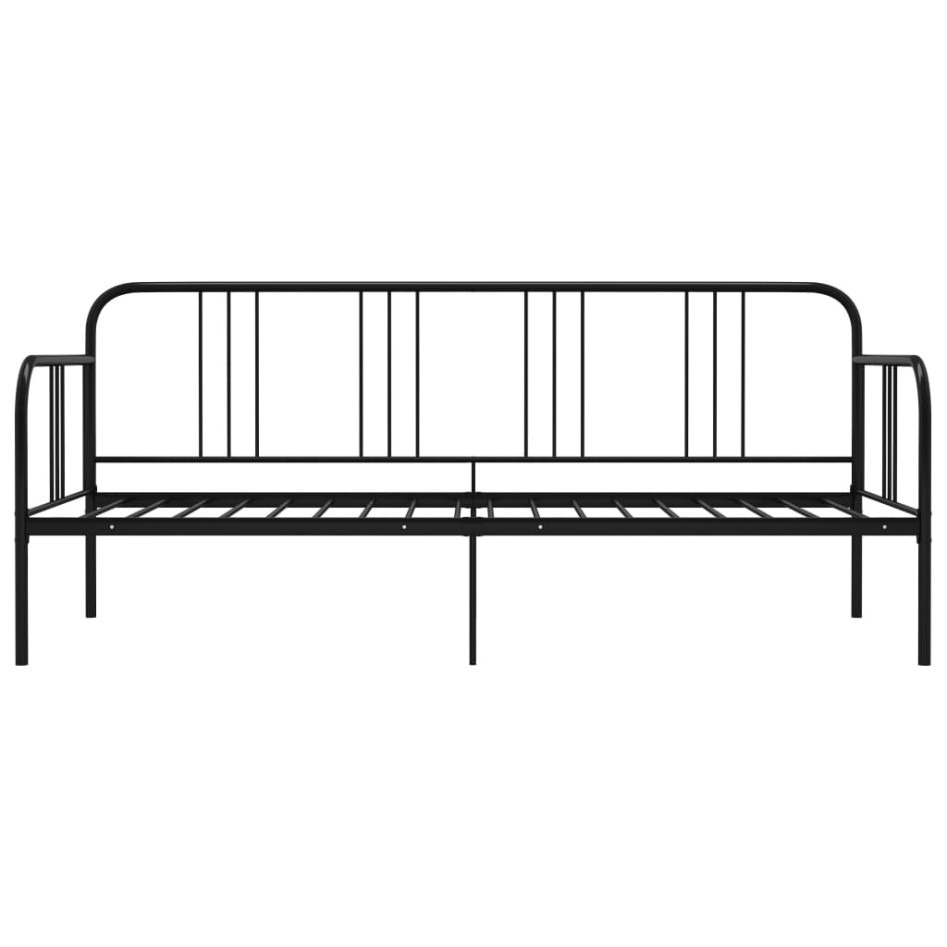 Estructura de sofá cama sin colchón metal negro 90x200