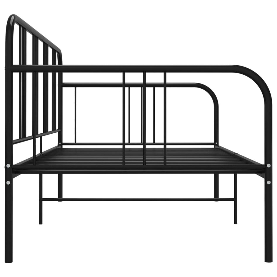 Estructura de sofá cama sin colchón metal negro 90x200