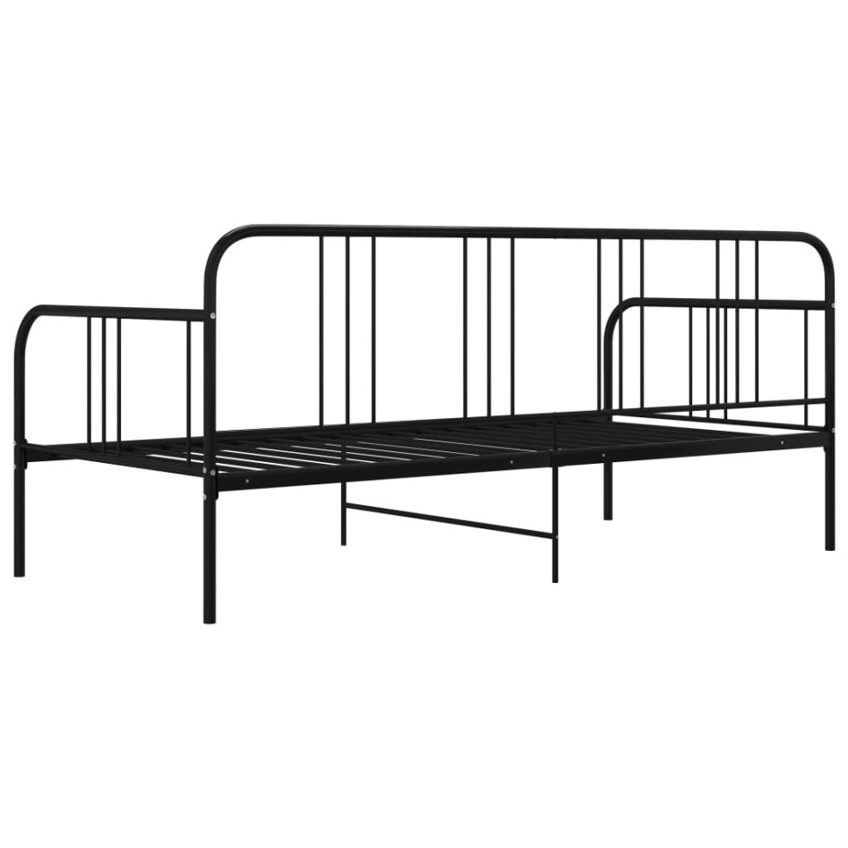 Estructura de sofá cama sin colchón metal negro 90x200