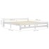 Estructura de cama sin colchón madera maciza de pino 200x200