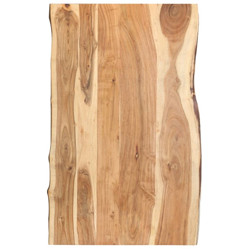 Superficie de mesa de madera maciza de acacia 100x(50-60)x3,8