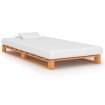 Marco de cama palets sin colchón madera maciza marrón 90x200 cm