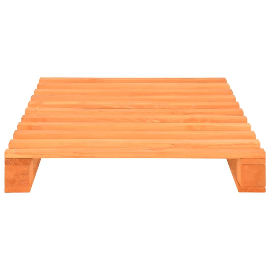Marco de cama palets sin colchón madera maciza marrón 90x200