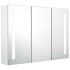 Mueble de baño con espejo LED blanco brillante 89x14x62