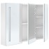 Mueble de baño con espejo LED blanco brillante 89x14x62