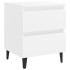 Mesitas de noche 2 uds madera contrachapada blanco 40x35x50