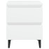 Mesitas de noche 2 uds madera contrachapada blanco 40x35x50