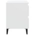 Mesitas de noche 2 uds madera contrachapada blanco 40x35x50