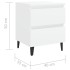 Mesitas de noche 2 uds madera contrachapada blanco 40x35x50