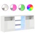 Mueble de TV con luces LED blanco brillante 120x30x50