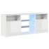 Mueble de TV con luces LED blanco brillante 120x30x50