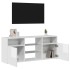 Mueble de TV con luces LED blanco brillante 120x30x50