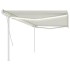 Toldo manual retráctil con luz LED crema 5x3,5