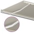 Toldo manual retráctil con luz LED crema 5x3,5