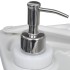 Set de lavabo con pedestal e inodoro portátil para camping